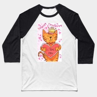 I Love Mew Cat Baseball T-Shirt